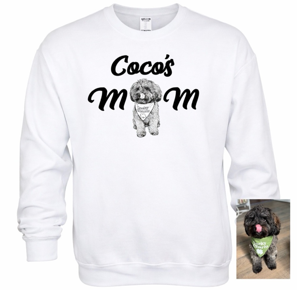 Custom Dog Mom Sweatshirt Personalized Pet Shirt‎ Gift New